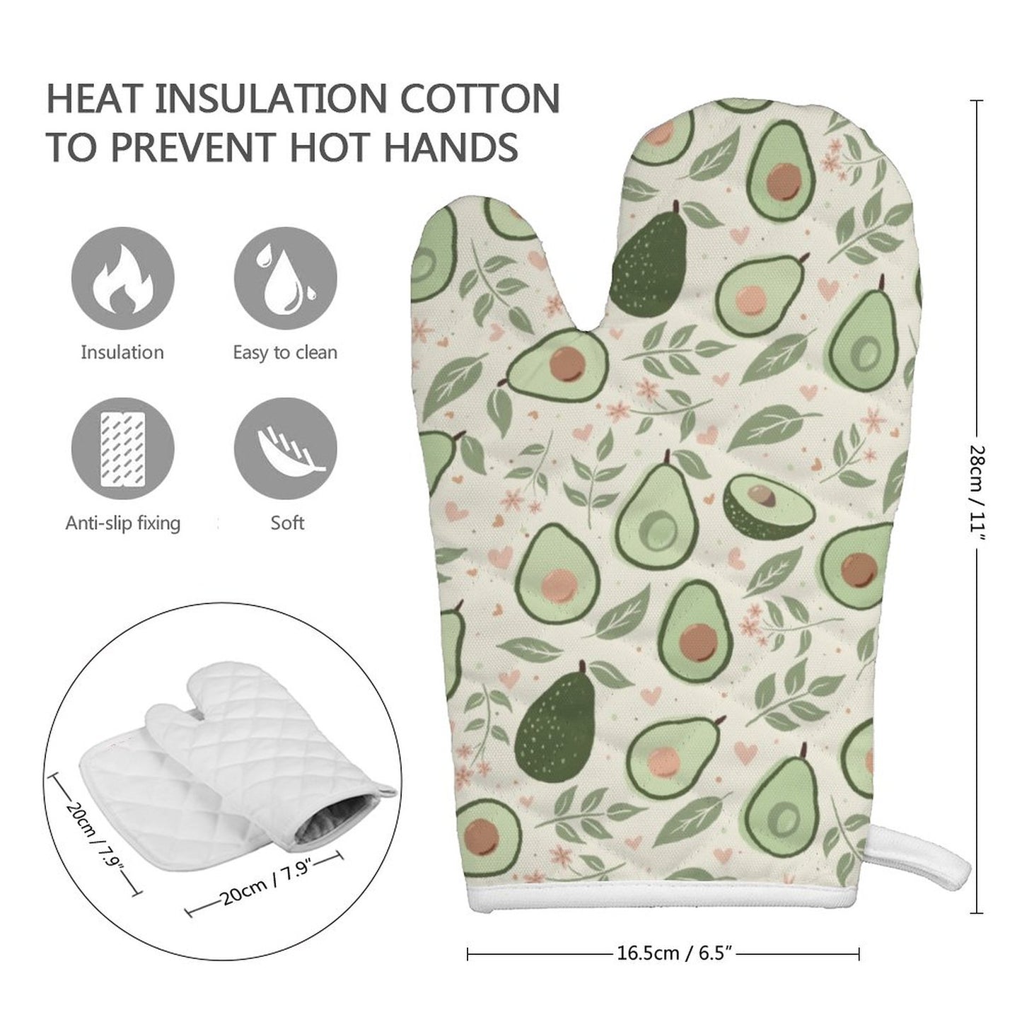 Oven Mitt Set of 2 | Avocuddle