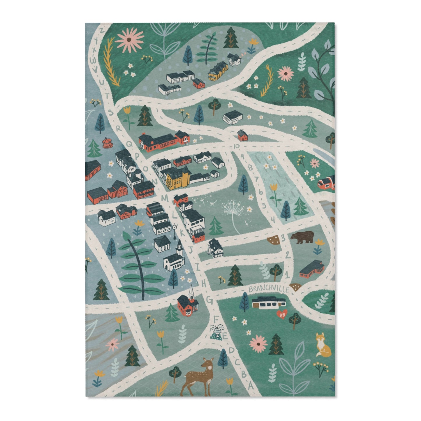 Whimsical Neighborhood Map Activity Area Rug - Cozy Home Décor for kids room