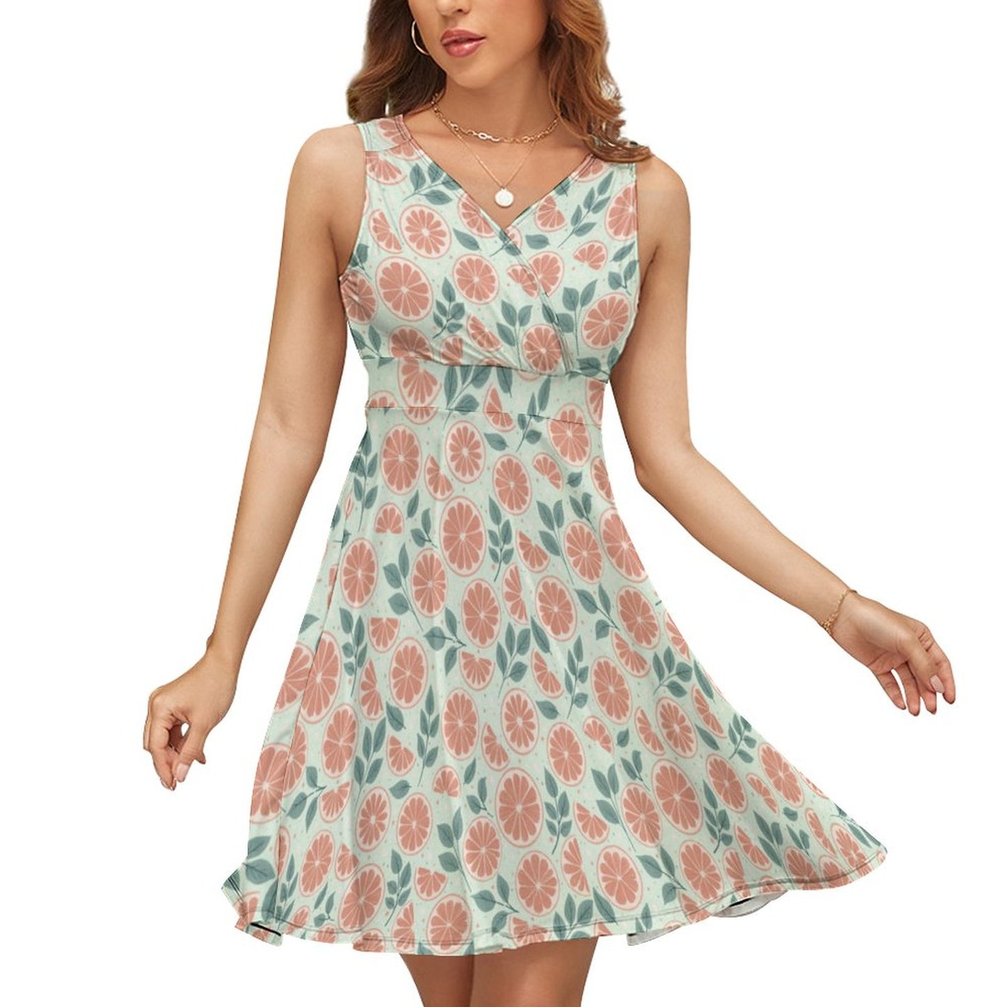Sleeveless High Waist Dress - Ruby Darling