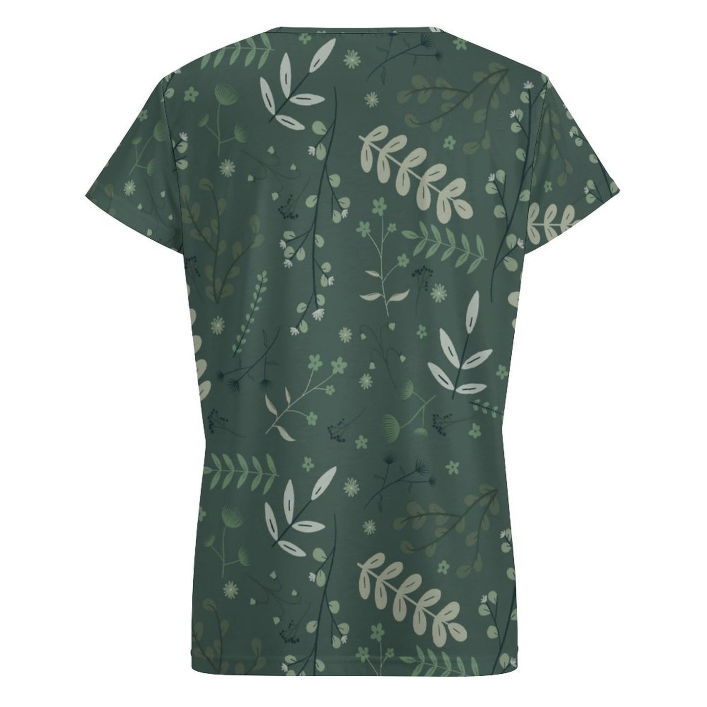V-neck Short Sleeve T-Shirt | Whispering Greens – Forest