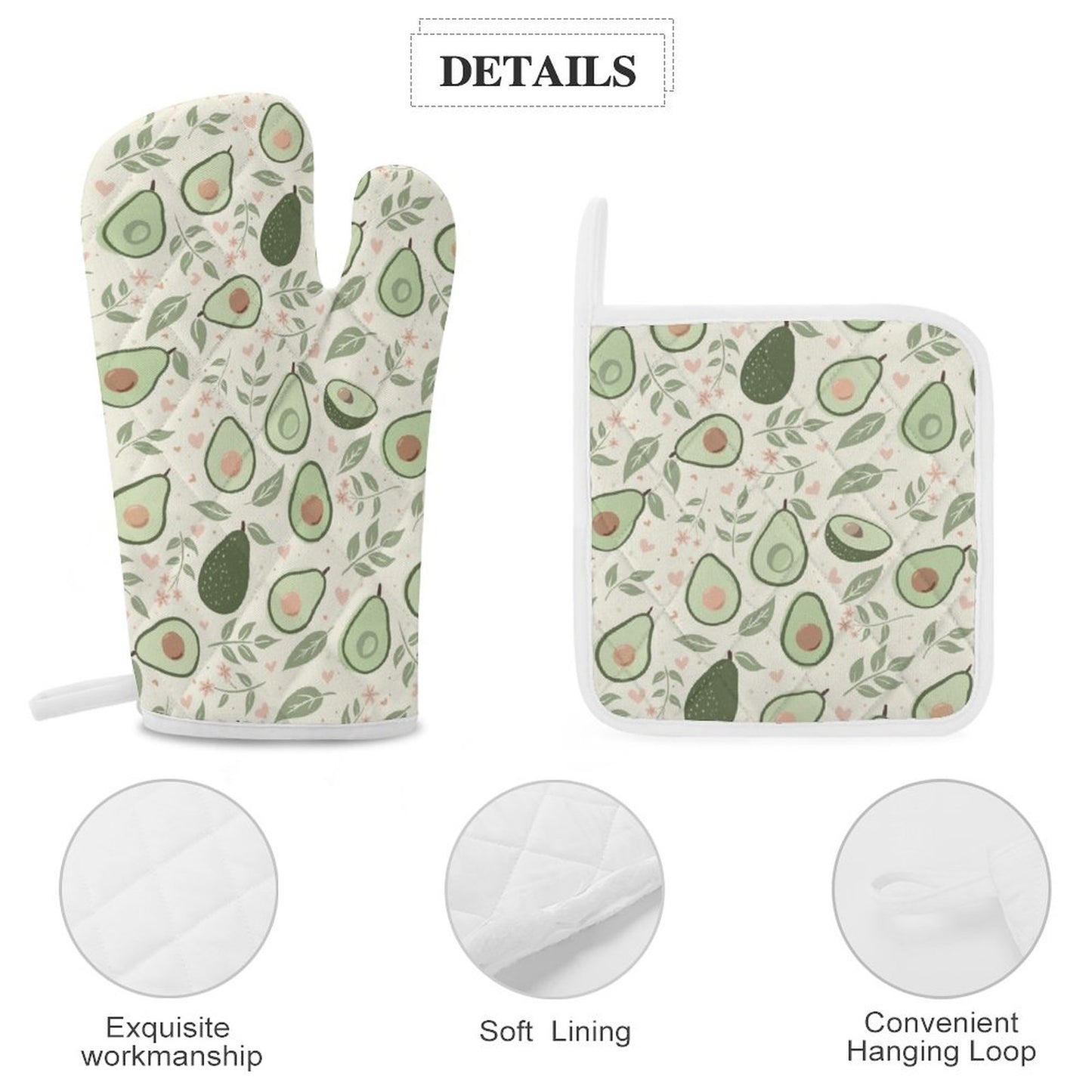 Oven Mitt & Pad Set of 3 | Avocuddle