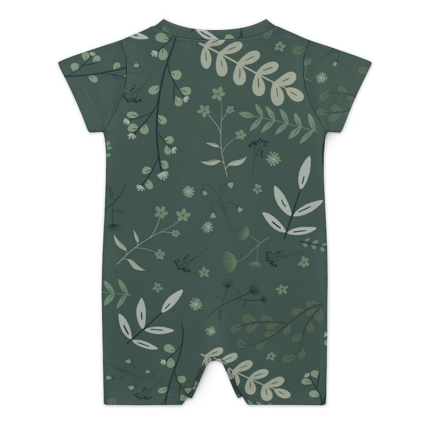 Short Sleeve Baby Bodysuit Romper | Whispering Greens – Forest