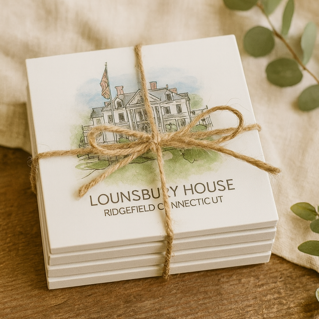 Lounsbury House Ceramic Coaster