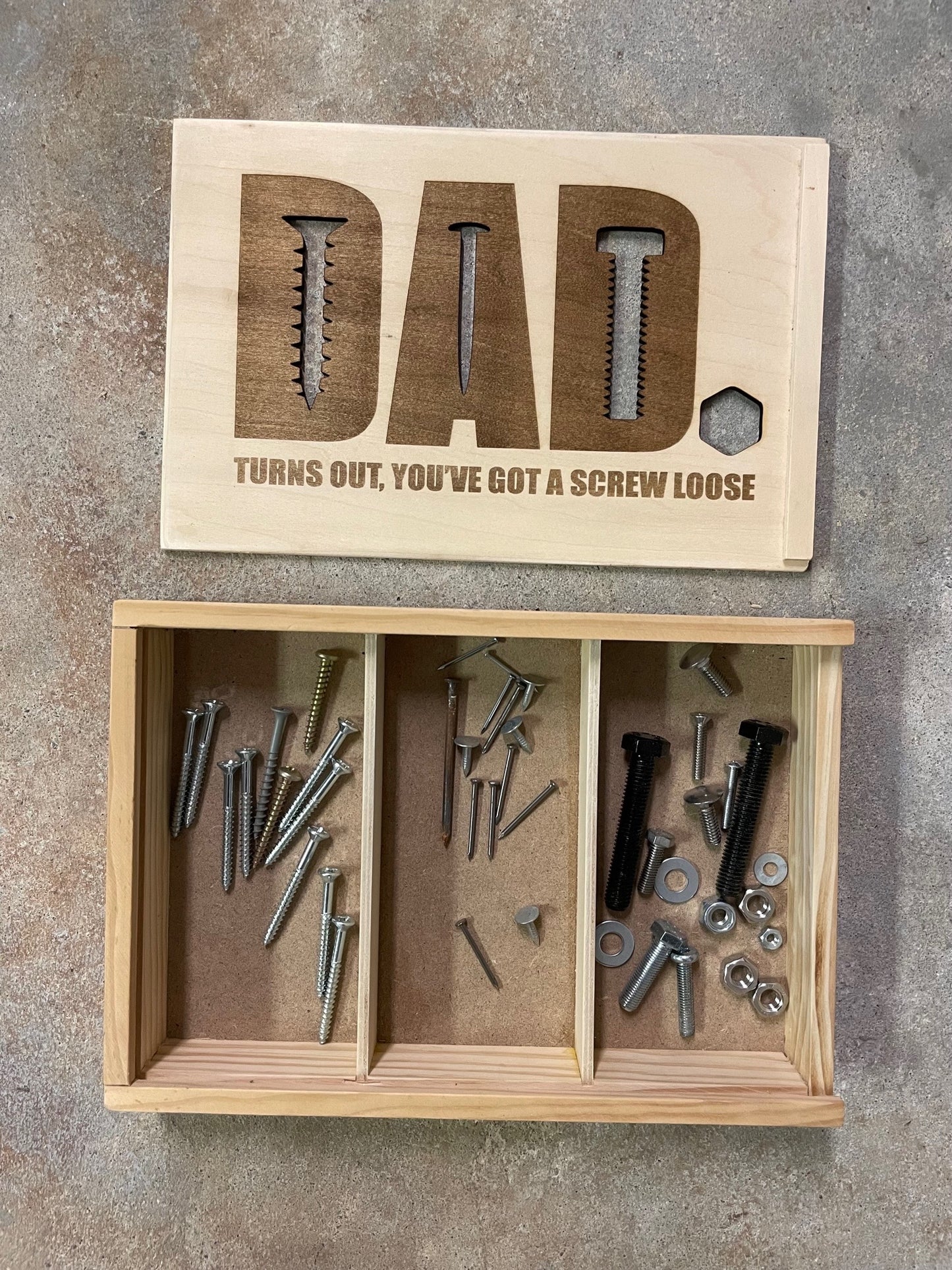 Digital File: Dad, turns out you have a screw loose - screw sorting, gift for Fathers Day