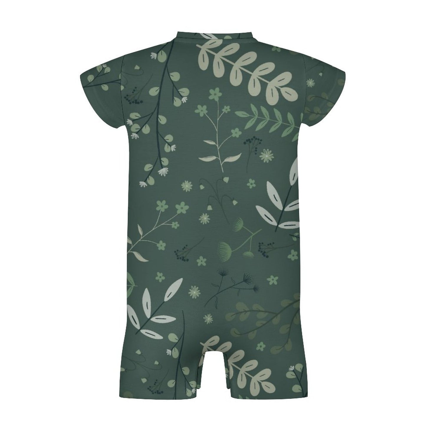 Short Sleeve Baby Bodysuit Romper | Whispering Greens – Forest