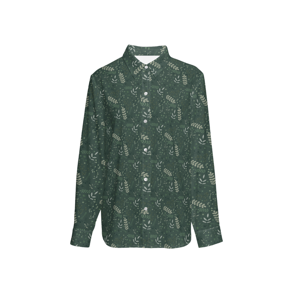 Women's Classic Long Sleeve Button-Up Shirt Silky-like Elegance