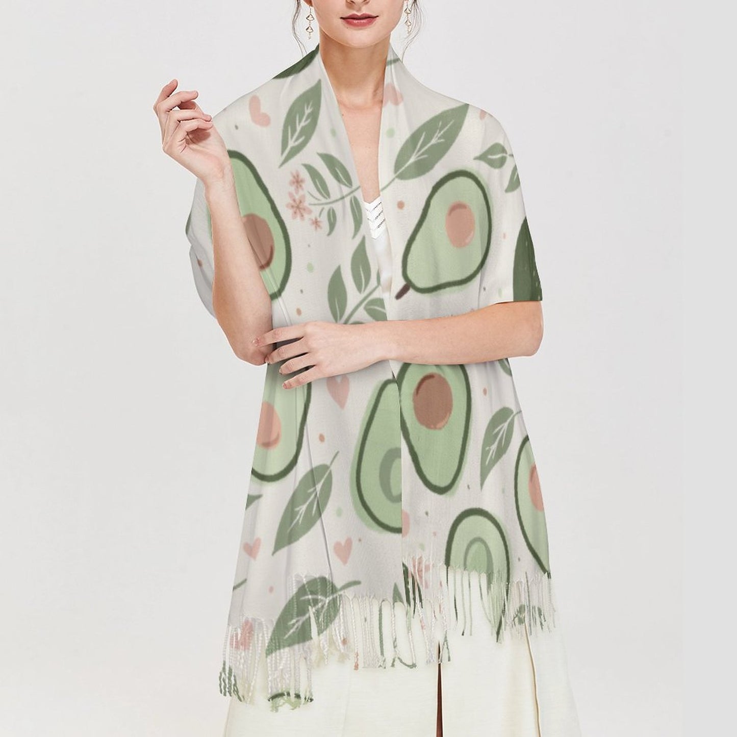 Cashmere-like Tassel Scarf (All-Over Printing)