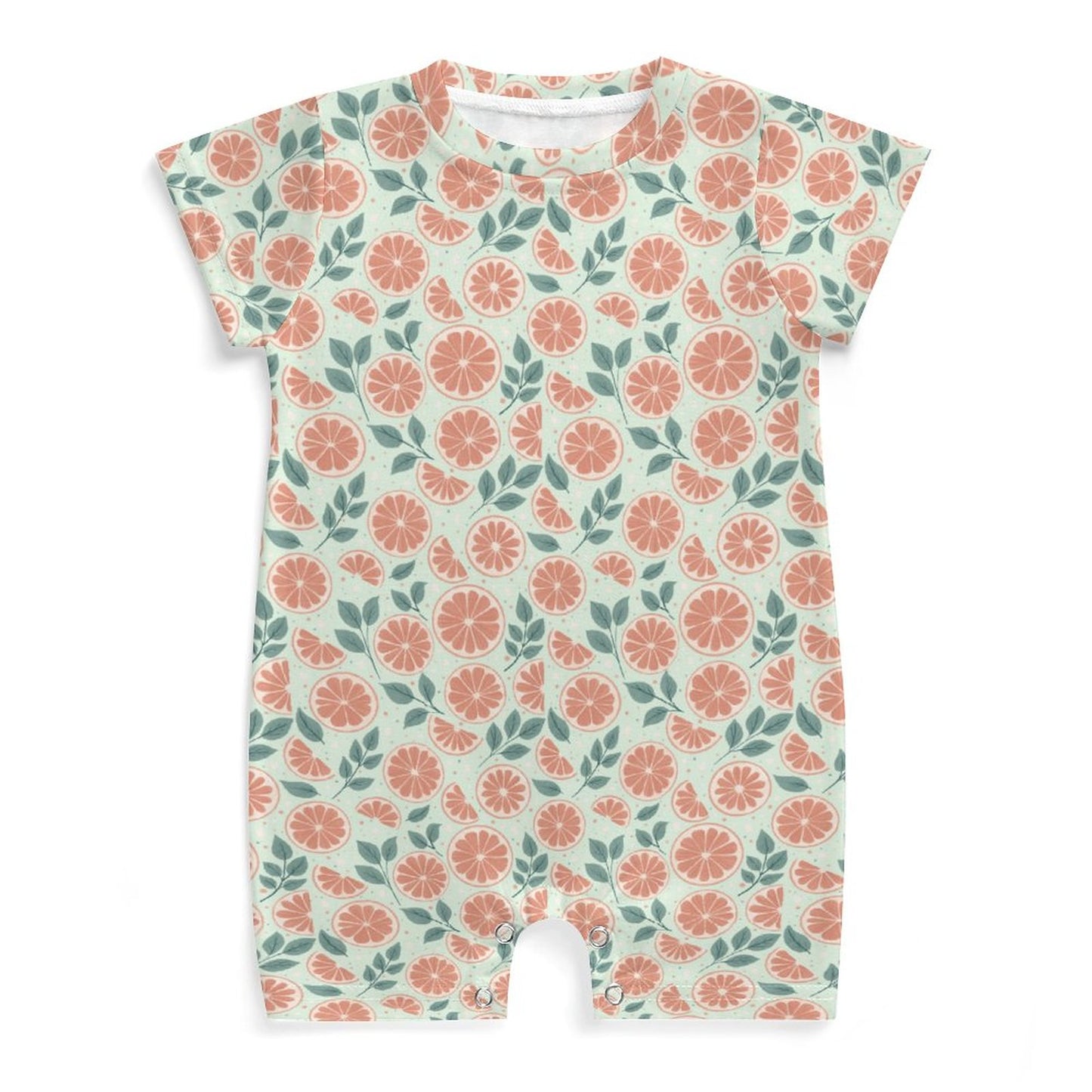 Short Sleeve Baby Bodysuit Romper - Ruby Darling