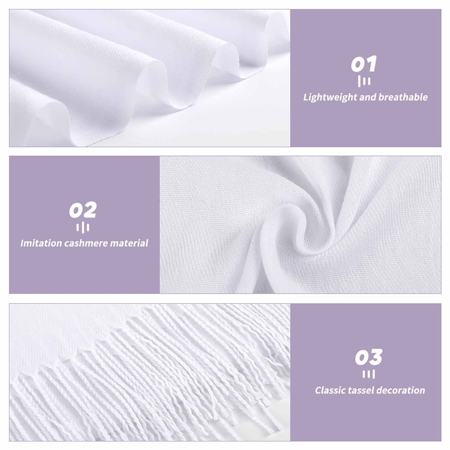 Cashmere-like Tassel Scarf (All-Over Printing)