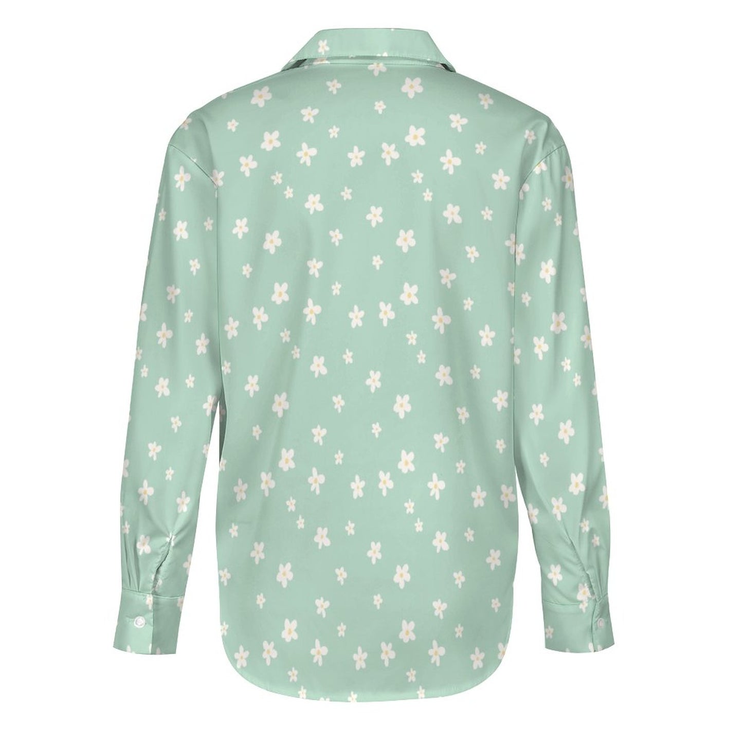 Women's Flower Blouse Long Sleeve DS20079 (All-Over Printing)