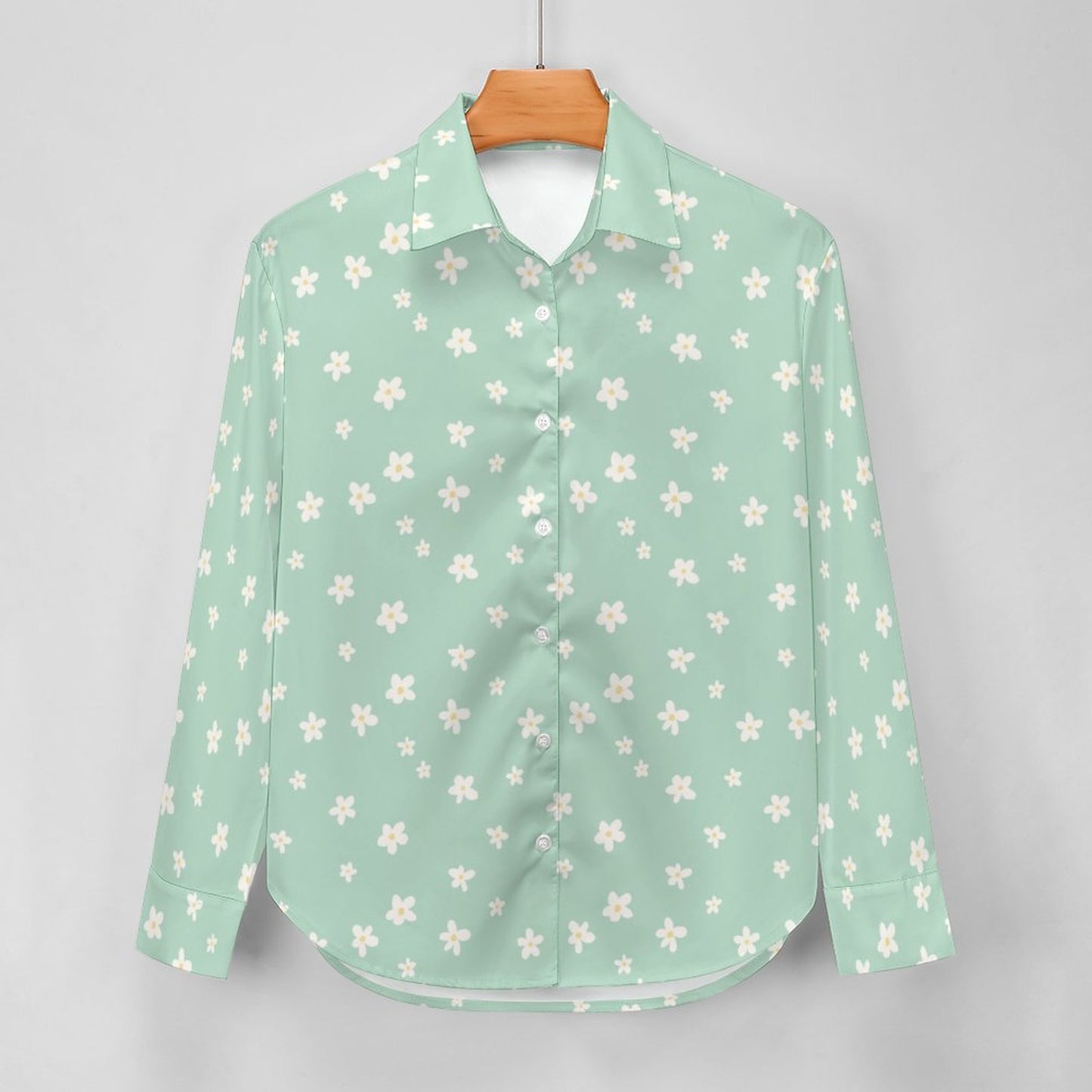 Women's Flower Blouse Long Sleeve DS20079 (All-Over Printing)