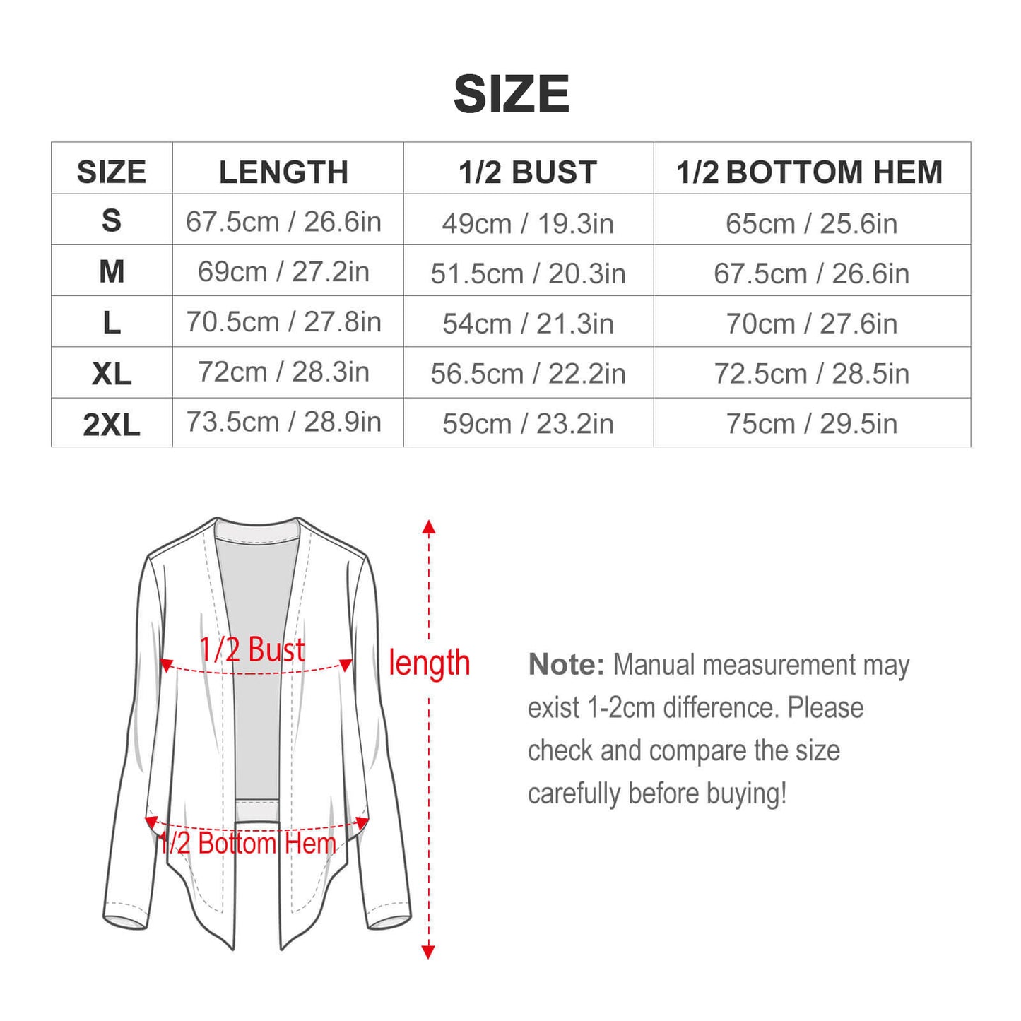 Drop Shoulder Women's Open Shirt with Irregular Hem - Ruby Darling