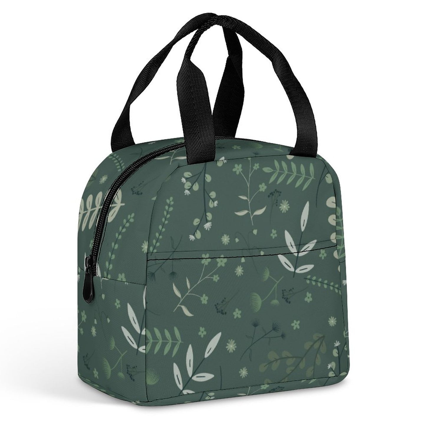 Insulated Lunch Bag with Pocket | Whispering Greens – Forest