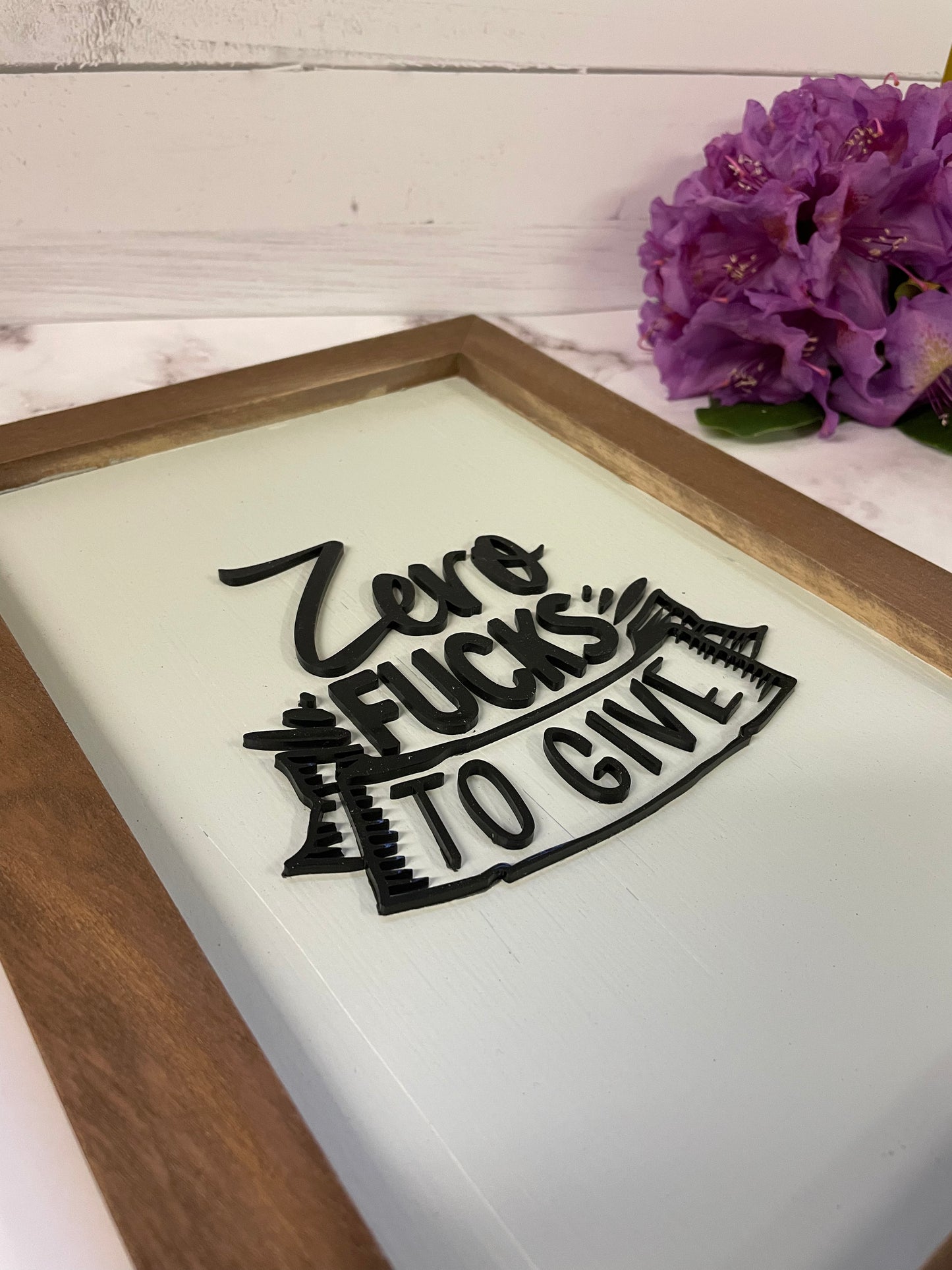 Zero fucks to give wall art
