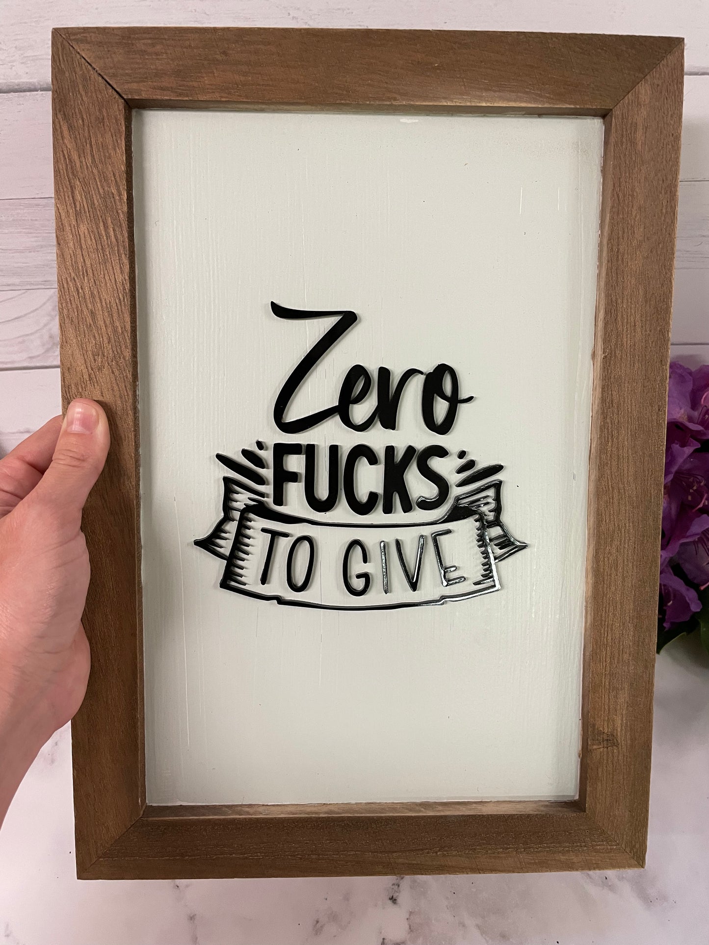 Zero fucks to give wall art