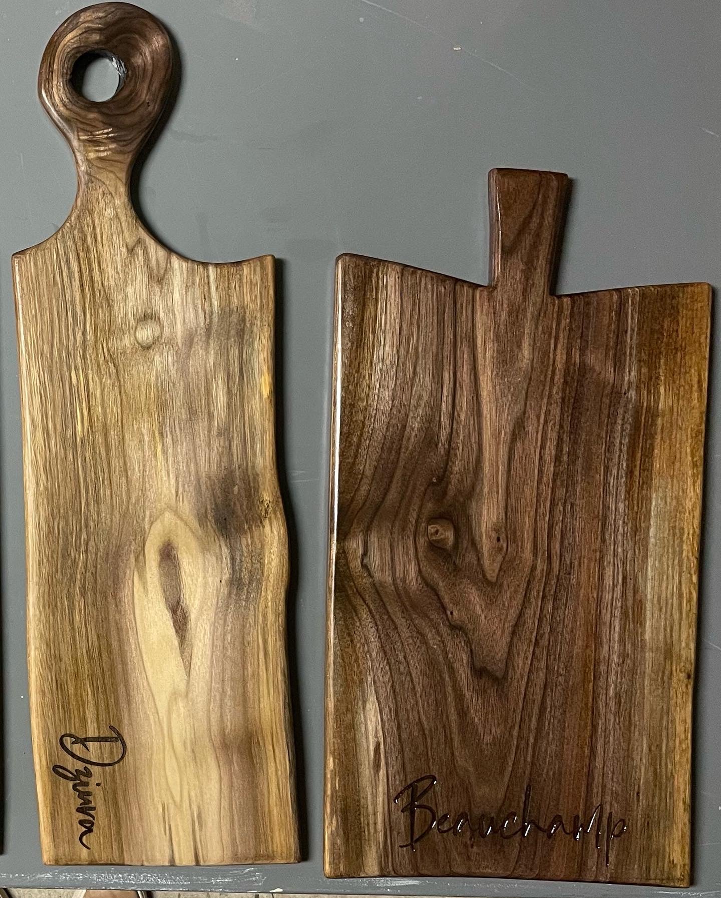 Personalized Walnut Family Charcuterie Board - Last Name & ‘Est’ Option
