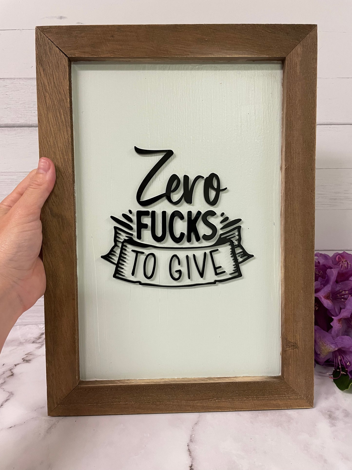 Zero fucks to give wall art