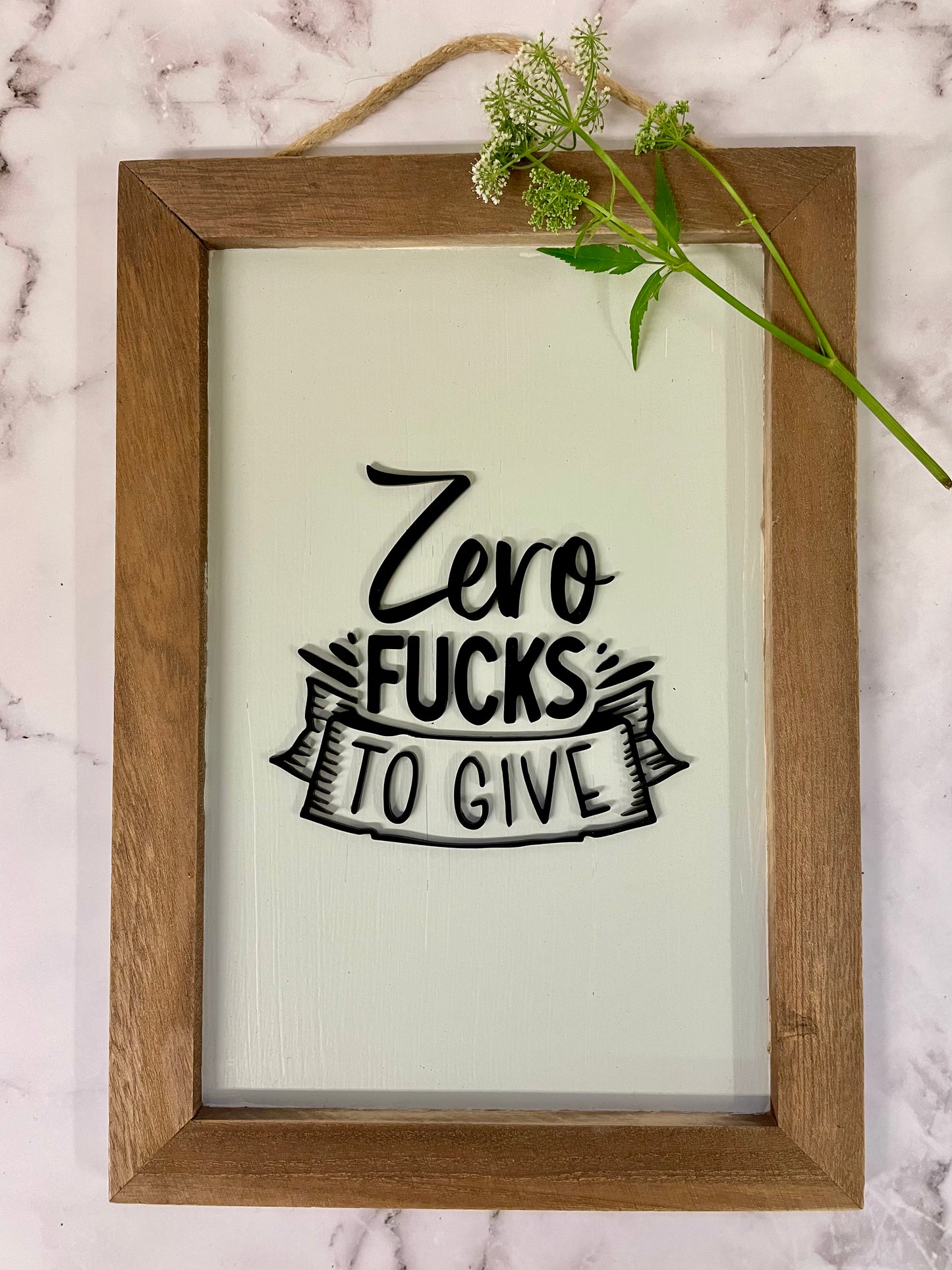Zero fucks to give wall art