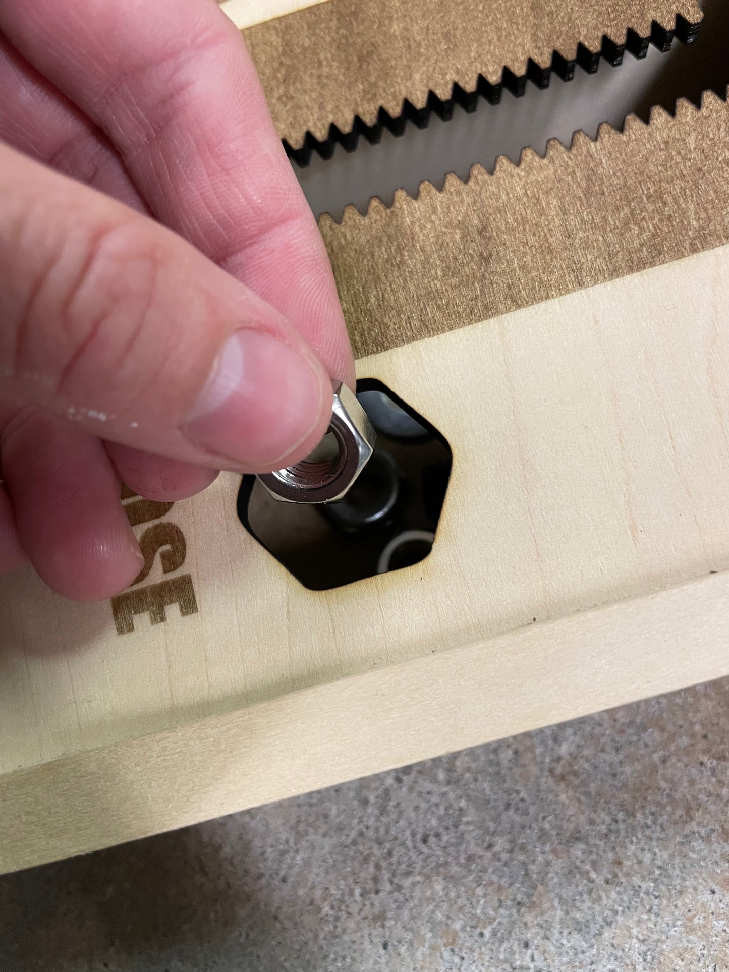 Recycled Wooden Fastener Sorter for Dad - ‘Dad. Turns out, you’ve got a screw loose