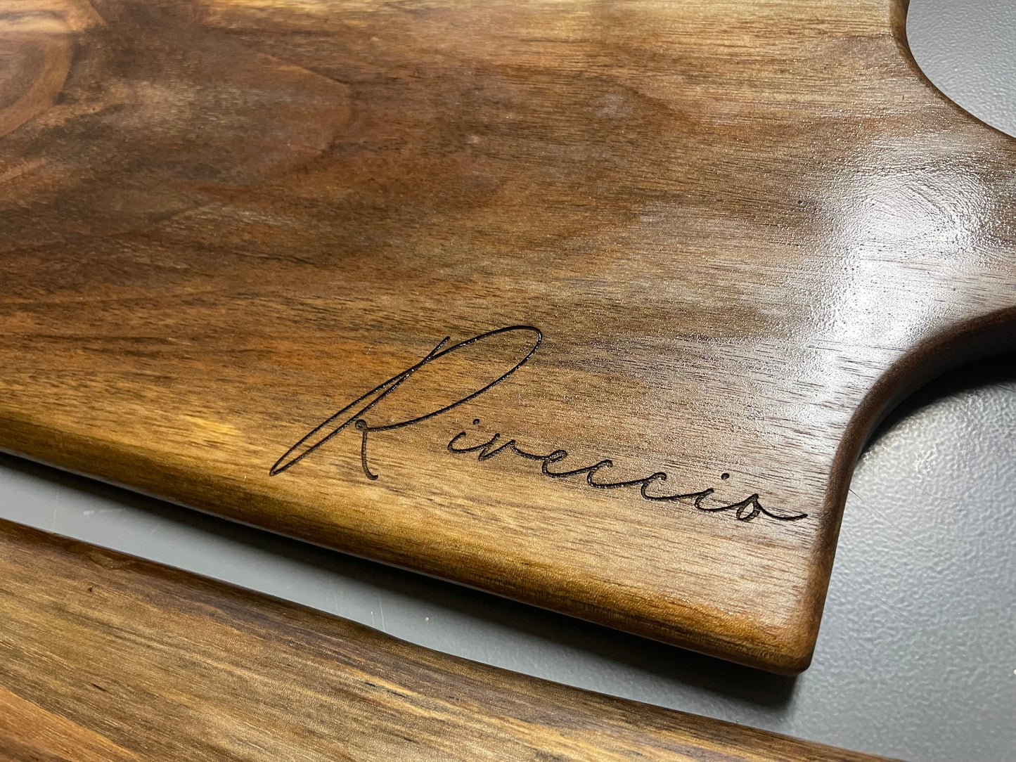 Personalized Walnut Family Charcuterie Board - Last Name & ‘Est’ Option