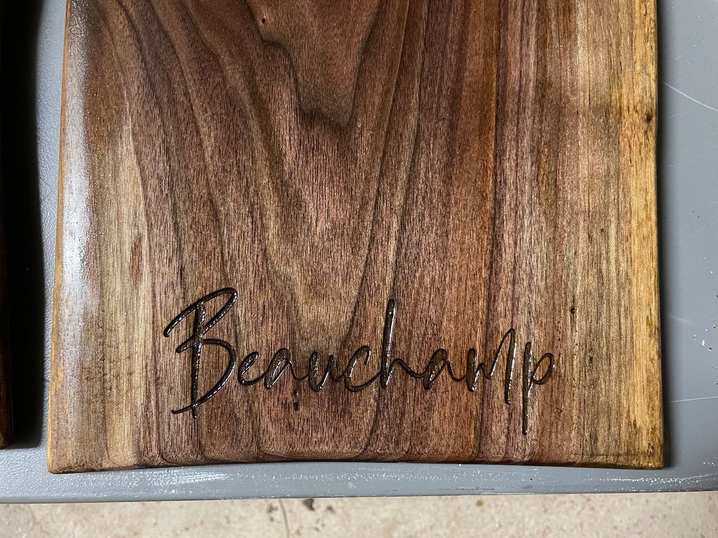 Personalized Walnut Family Charcuterie Board - Last Name & ‘Est’ Option