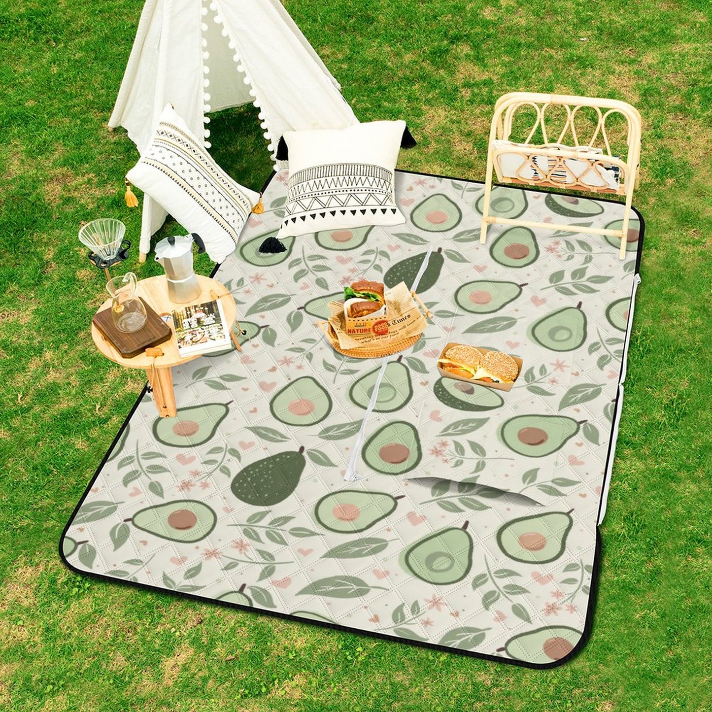 Zipper Foldable Picnic Mat-59"x39"/150x100cm