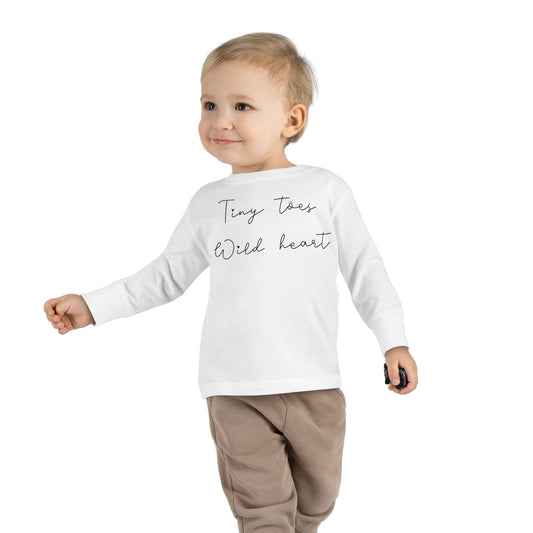 Tiny Toes Wild Heart Toddler Long Sleeve Tee - Perfect for Little Adventurers