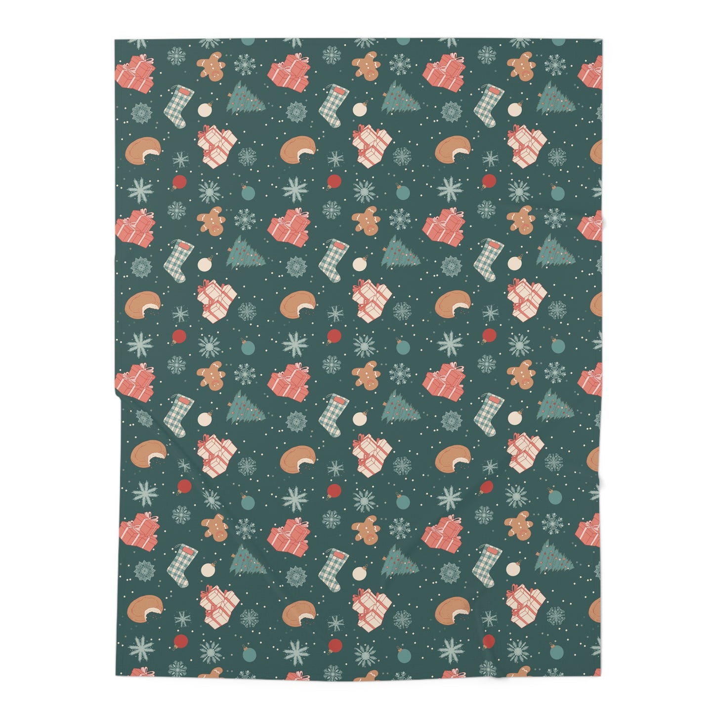 Festive Baby Swaddle Blanket - Cozy Holiday Design with Gifts & Gingerbread