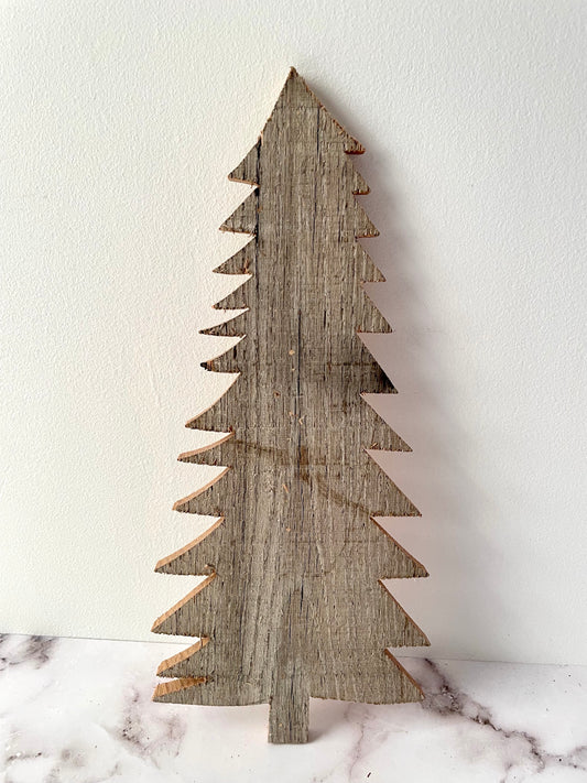 Rustic barn wood Christmas tree