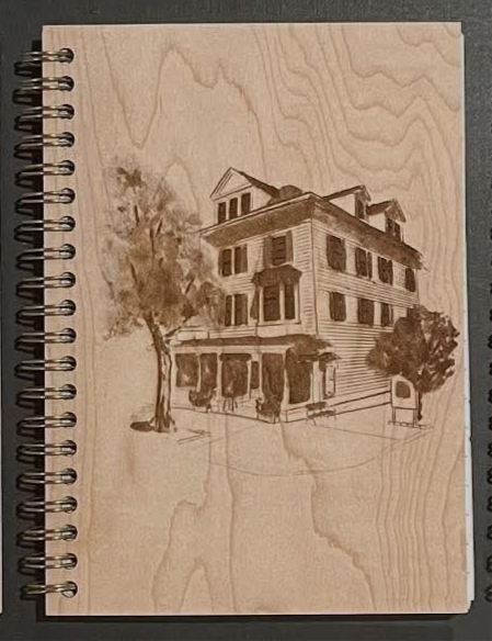 Books on the common Bookstore wooden notebook- lined 96 pages