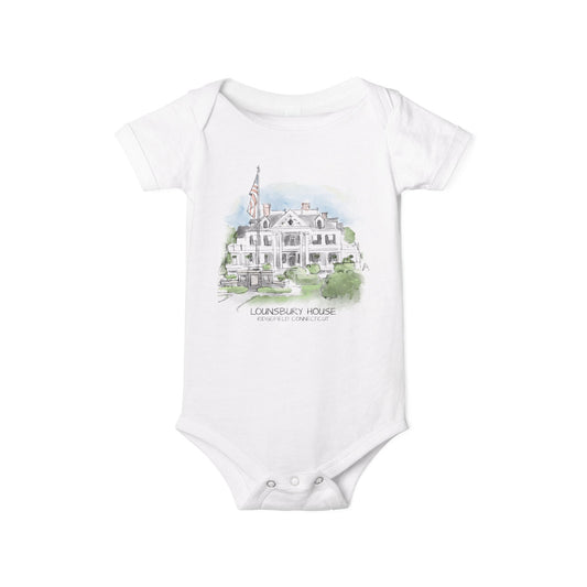 Infant Jersey One Piece with Lounsbury House Design - Perfect Gift for New Parents!