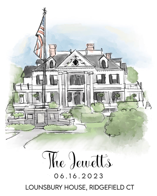 Custom 8x10 Lounsbury House Print