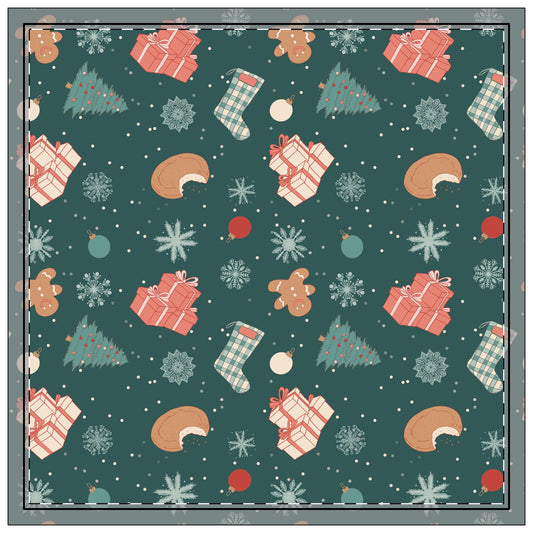 Festive Holiday Napkins Set - 4 Decorative Cloth Napkins for Christmas Celebrations