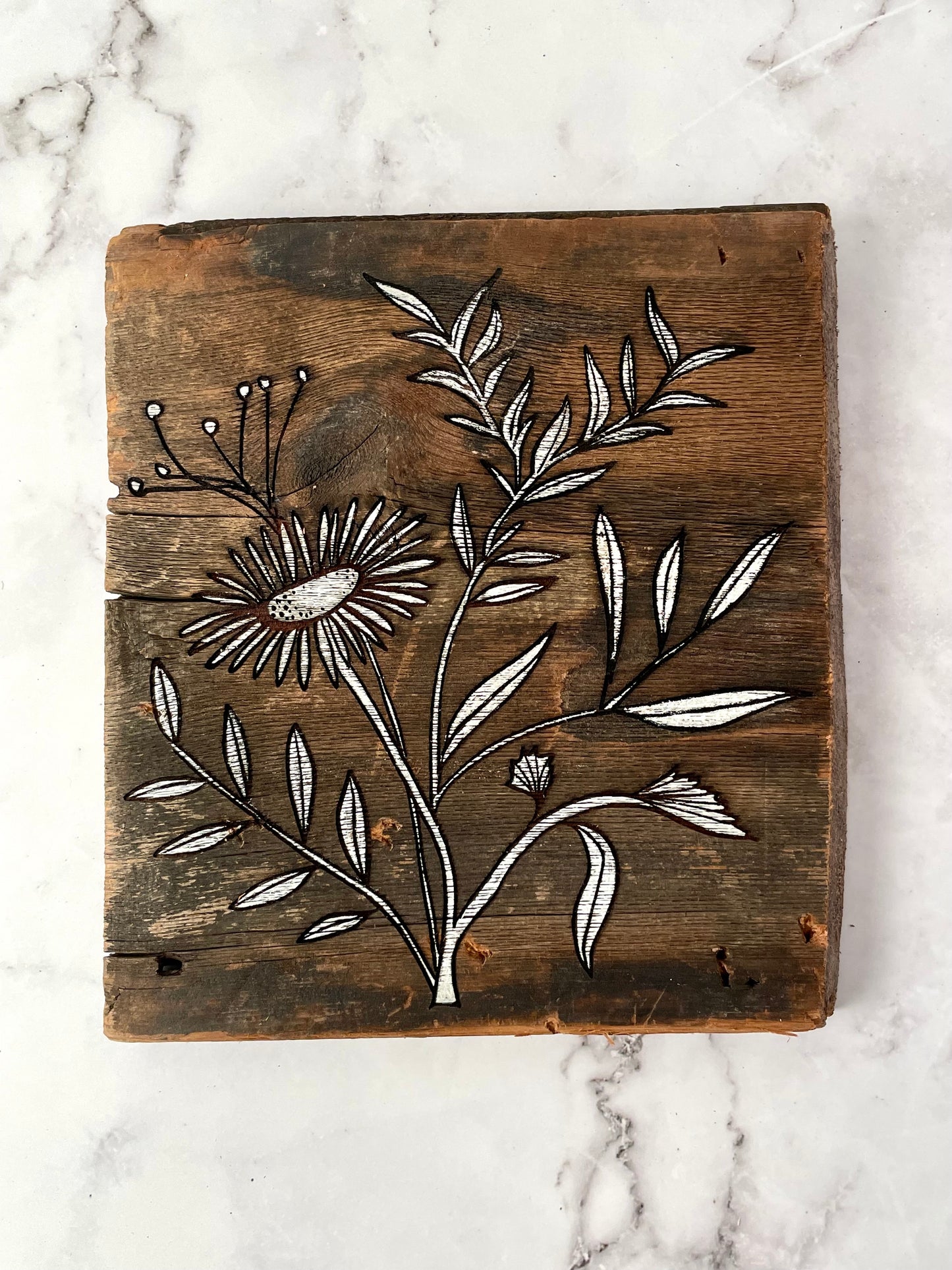 Rustic floral wall art from Easton 1880’s historic farmhouse