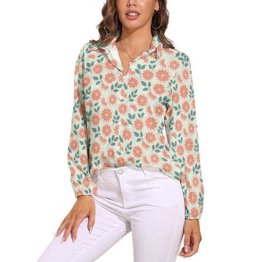Casual Long Sleeve Vintage Tour Shirt - Ruby Darling
