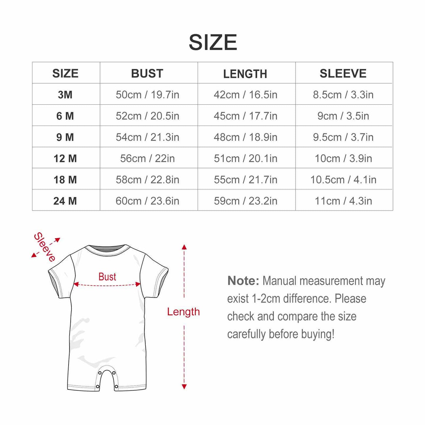 Short Sleeve Baby Bodysuit Romper - Ruby Darling