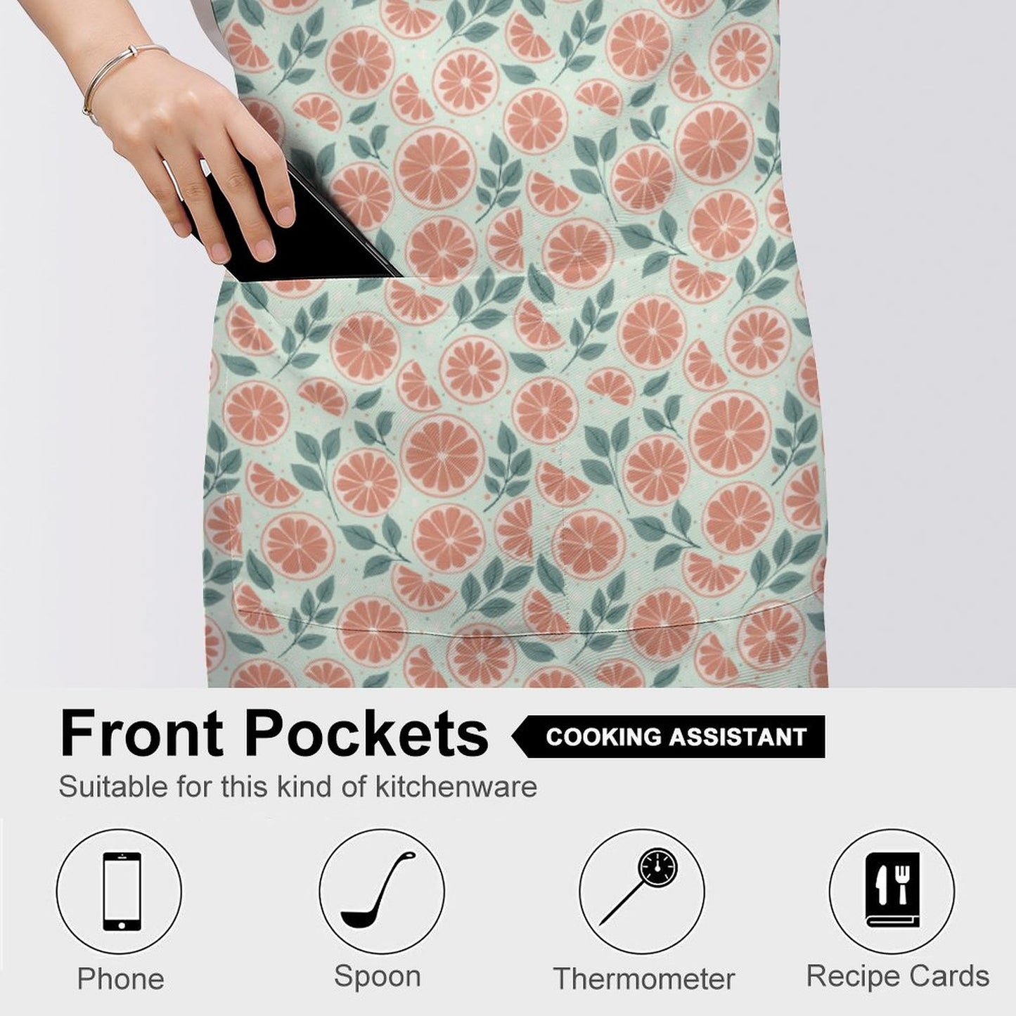 Adult Apron with Pocket - Ruby Darling