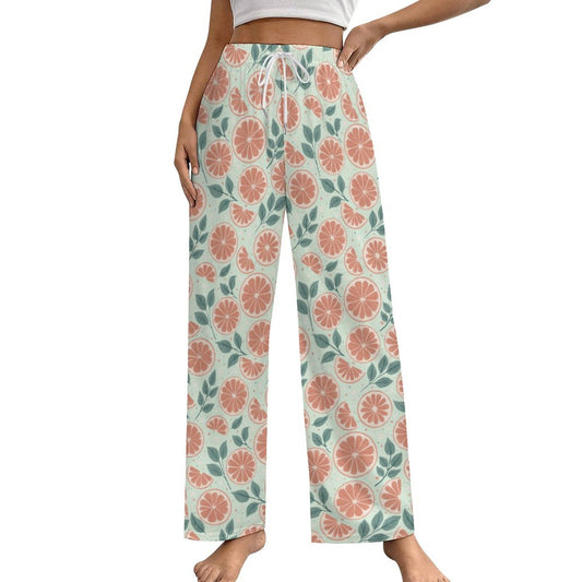 Drawstring Women Wide Leg Pajamas Pants - Ruby Darling