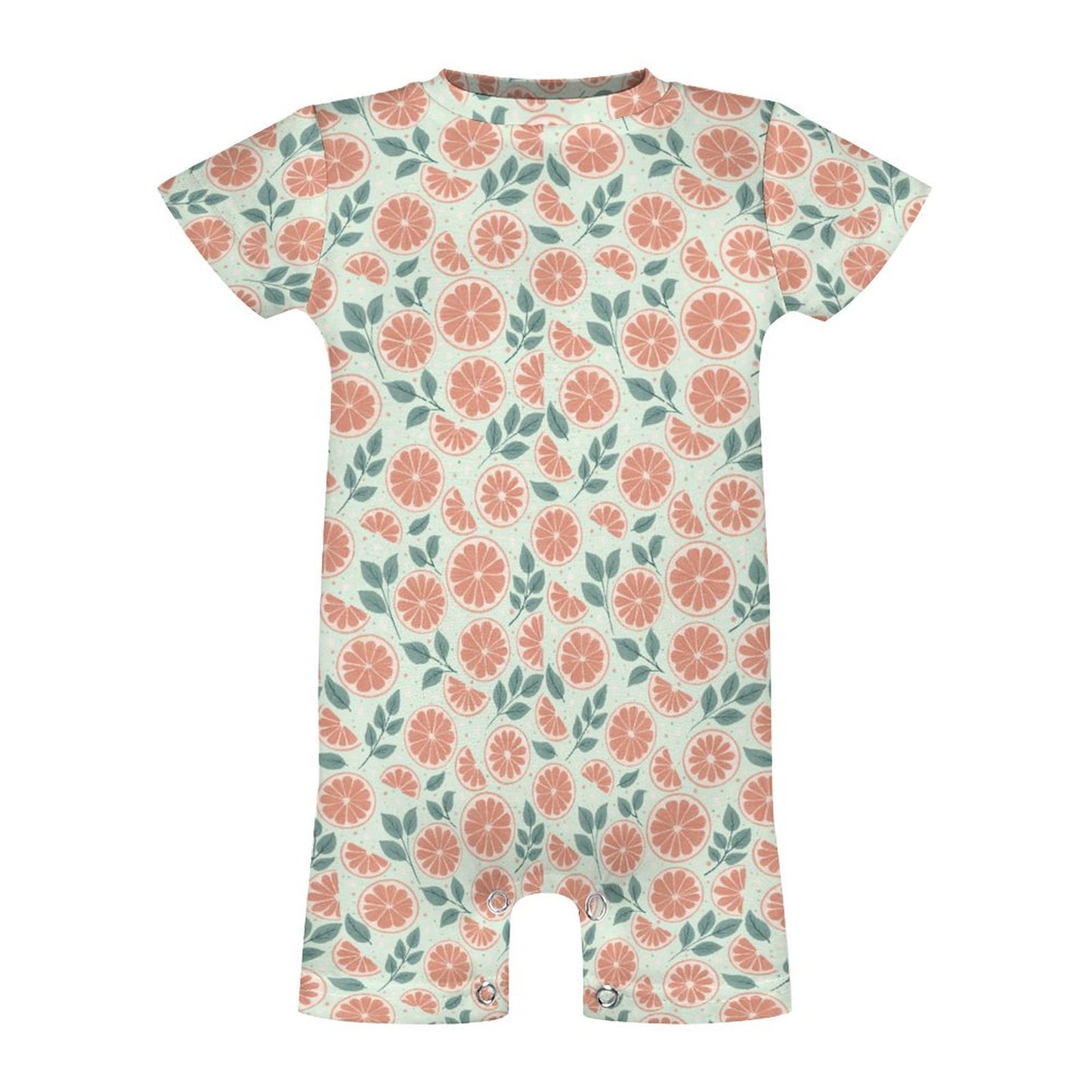 Short Sleeve Baby Bodysuit Romper - Ruby Darling