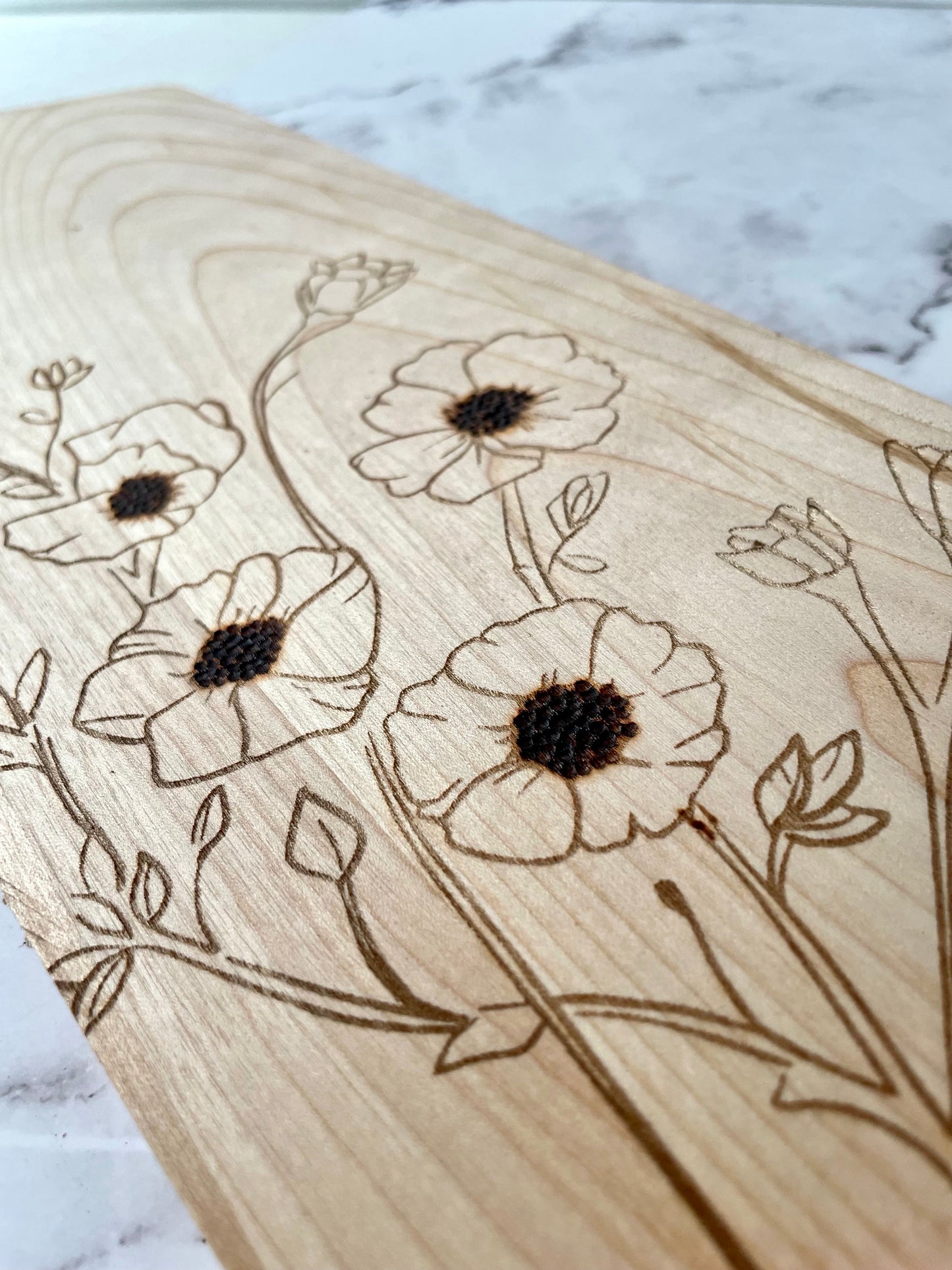 Floral Maple serving tray