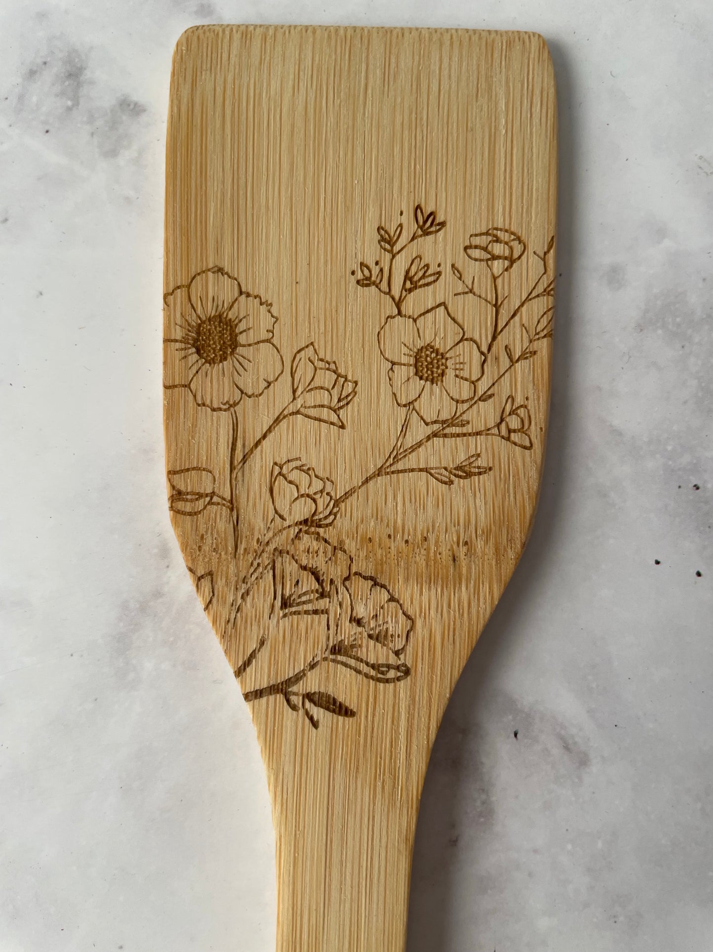 Floral Wooden Utensil