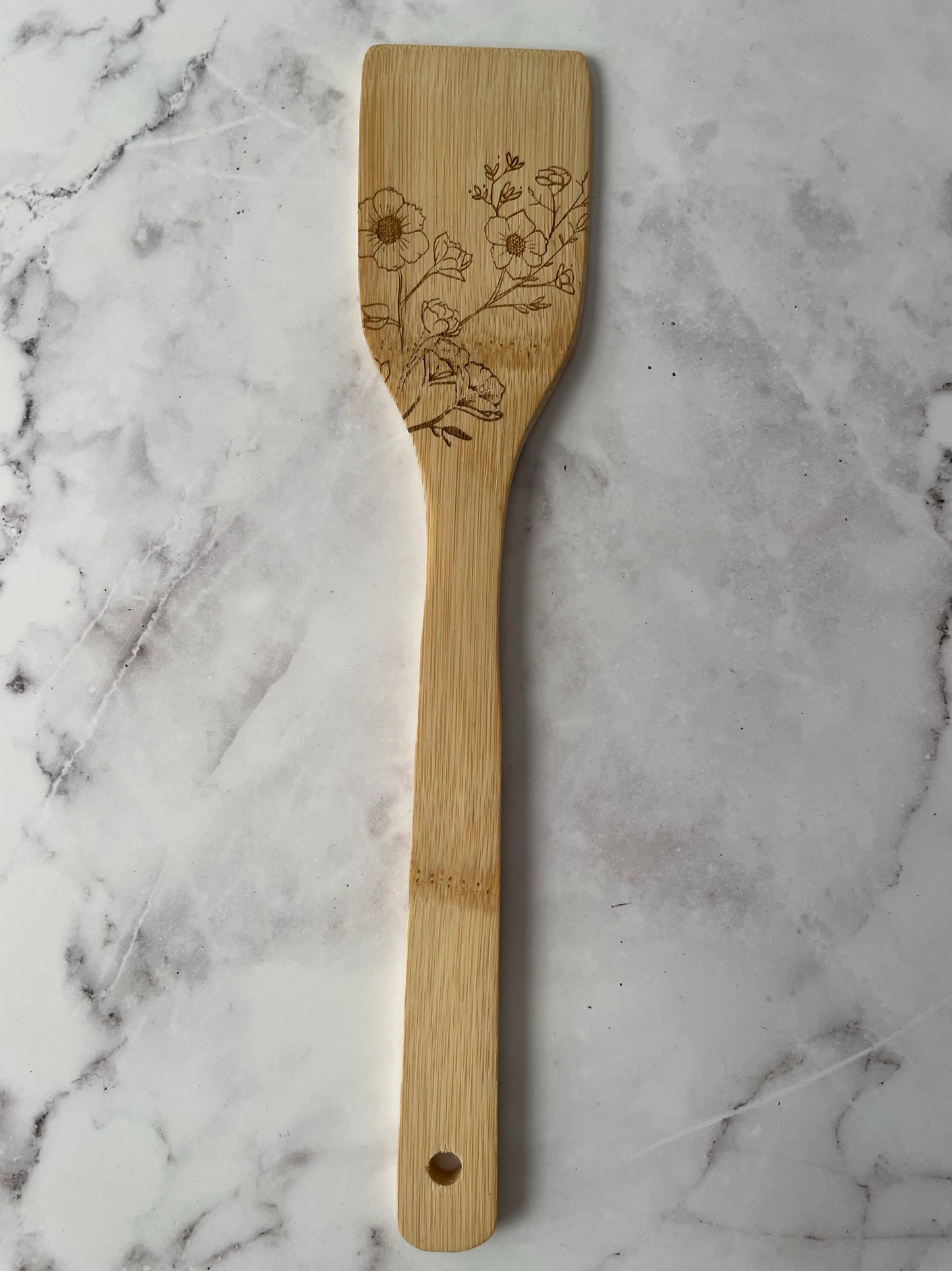 Floral Wooden Utensil