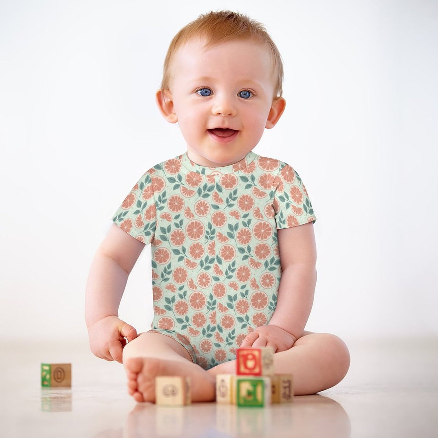 Short Sleeve Baby Bodysuit Romper - Ruby Darling