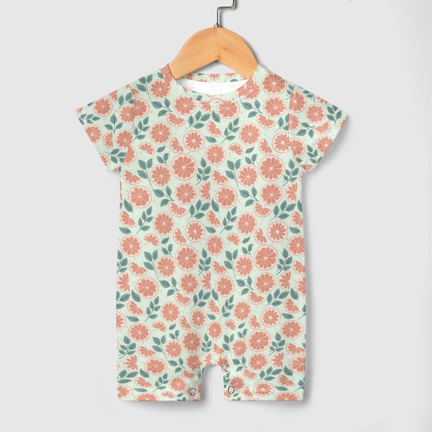 Short Sleeve Baby Bodysuit Romper - Ruby Darling