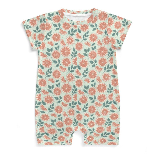 Short Sleeve Baby Bodysuit Romper - Ruby Darling