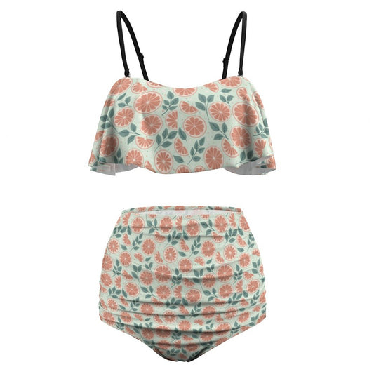 2-Piece Ruffle Tankini Swimsuit - Ruby Darling