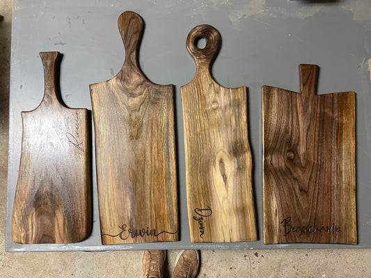 Personalized Walnut Family Charcuterie Board - Last Name & ‘Est’ Option